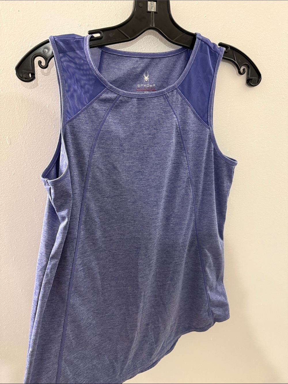 Spyder Speckle Purple Performance Mesh-Panel Tank - Med Workout Gym Tank Top S/S